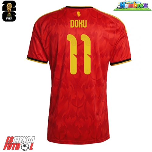 Bélgica Jeremy Doku #11 Primera Equipación Mundial 2026 Manga Corta